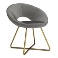 thumbnail image 1 of Barrett Mid Century Modern Accent Chair in Gray Velvet Fabric, 1 of 10