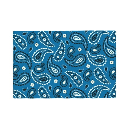 

Placemats Set of 4 / 6 Blue Vintage Paisley Pattern Placemats for Dining Table Indoor/Outdoors Heat Resistant Washable Placemats 18 x 12