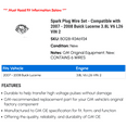 thumbnail image 2 of Spark Plug Wire Set - Compatible with 2007 - 2008 Buick Lucerne 3.8L V6 L26 VIN 2, 2 of 2
