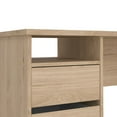 thumbnail image 4 of Tvilum Wes Writing Desk with 3 Storage Drawers and Open Shelf for Adults, Jackson Hickory, 4 of 14