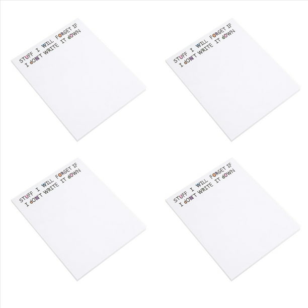 4X Nota Adhesiva Divertida, Bloc de Notas de de Tareas PapeleríA Divertida, Suministros de Oficina, Etiquetas para Cuadernos, Nota Adhesiva de Escritorio 50 PáGinas,A