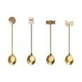 thumbnail image 1 of Tableware Meal Service Set Serveware Dinnerware Table Setting Dining Accessories Dining Essentials Stainless Tea Spoons with Cookie Candy Bowknot Topper Cute Dessert Spoon for Coffee Bar Home Kitchen, 1 of 2