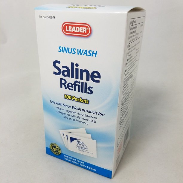 Leader Saline Packets 100 Count