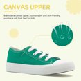 thumbnail image 2 of Kids Canvas Sneakers Girls Boys Low Top Lace Up Classic Casual Shoes Toddler Comfy Fashion Running Walking Shoes Indoor Outdoor, 2 of 7