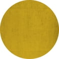thumbnail image 1 of Ahgly Company Indoor Round Oriental Yellow Industrial Area Rugs, 4' Round, 1 of 4