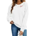 thumbnail image 2 of Vetsdori Valentine Sweatshirts for Women Pullover Tops Gifts for Girlfriend Valentine's Days, Winter Crew Neck Womens Sweatshirts, 2 of 8