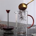 thumbnail image 4 of Yeacher French Press Coffee Maker 14oz Stainless Steel Heat Resistant Borosilicate Glass Coffee Plunger Classic French Press Coffee & Tea Maker Glass, 4 of 8