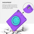 thumbnail image 7 of Feishell Case for iPad 5th/6th Gen (9.7-inch, 2017/2018), iPad Air/Air 2/iPad Pro 9.7 Built-in Screen Protector,360 Rotatable Folding Handle Holder Kids Friendly EVA Cover with Shoulder Strap,Purple, 7 of 7