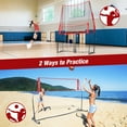 thumbnail image 4 of WARMOUNTS 11*8 ft Volleyball Net w/ Ball Return Collection, 2 in 1 Volleyball Training Equipment Adjustable Height, Volleyball Net for Backyard Hitting Serving Passing, 4 of 7