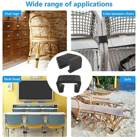 

HKUKY 4/8/10 Pcs 4.3mm Rattan Furniture Clips Alignment Clips Wicker Furniture Chair Fasteners Clips Sectional Connector Rattan Chairs Outdoor Couch Patio