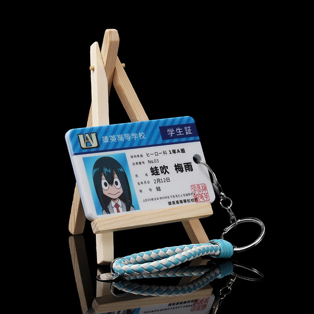 Cyan Oak My Hero Academia Keychain With Card Holder Japanese Anime Keyring For Bags Keys And Pencil Cases Walmart Com