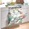 thumbnail image 2 of Yayeee Magnetic Dishwasher Cover for The Front Decoration Home Kitchen Machine Sticker Protector, Red Abstract Geometric, 2 of 6
