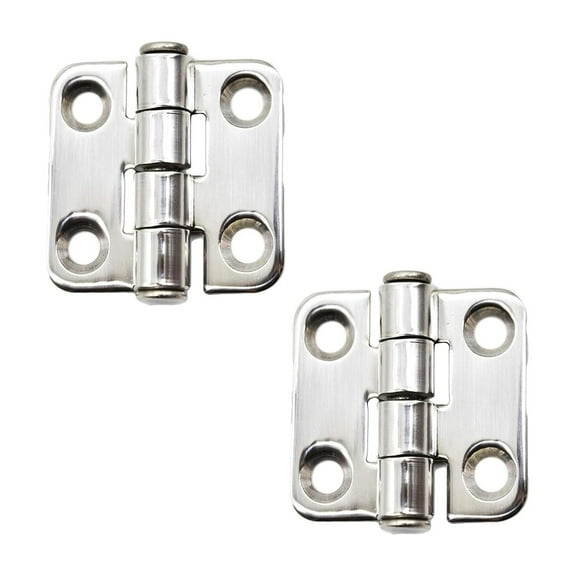 MARINE CITY 304 Grade Stainless Steel Strong and Durable Heavy Duty Corrosion Resistant Door Hinges for Size:1-2/5 x 1-1/2 Inches Boats  Yachts  Doors  Motor Boxes  RVs Pack of 2