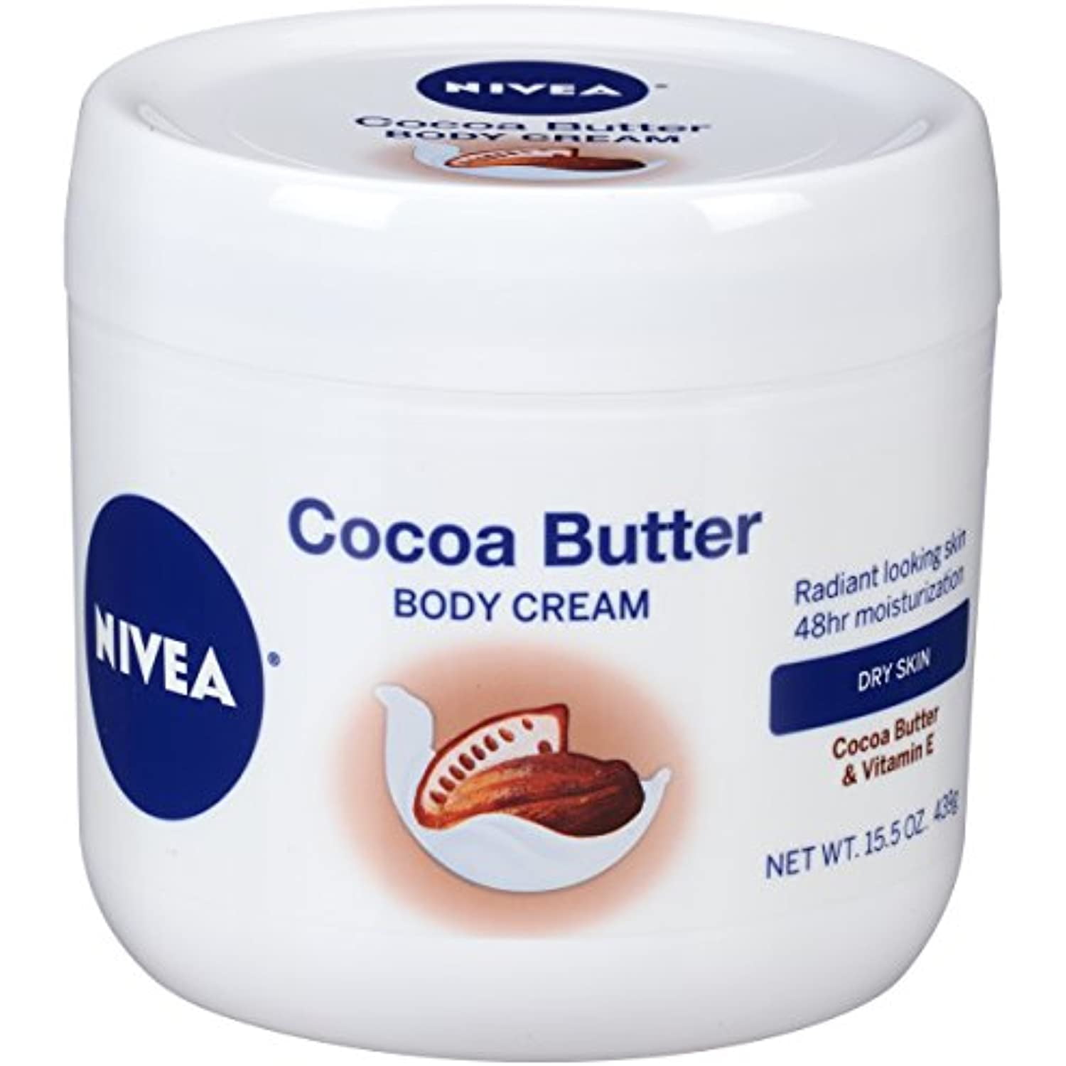 Nivea Cocoa Butter Body Cream With Deep Nourishing Serum, 15.5 Ounce