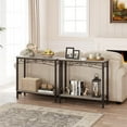 thumbnail image 4 of KTENME 2024 New 2 Tier Entryway Table, 31.5" Console Tables with Storage, Retro Sofa Table with Metal, Industrial Behind Couch Table for Living Room, Hallway, Foyer, 4 of 8