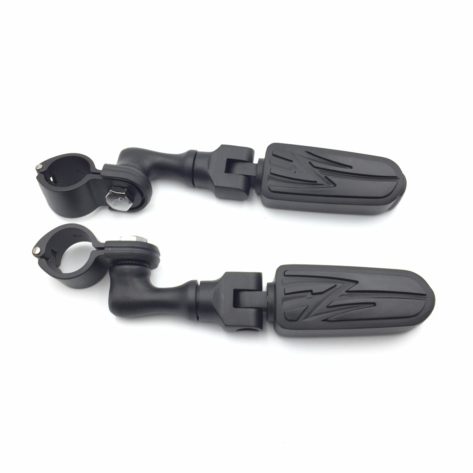 HTTMOTOR Black Short Adjustable Highway Peg Mounting Kit Lightning