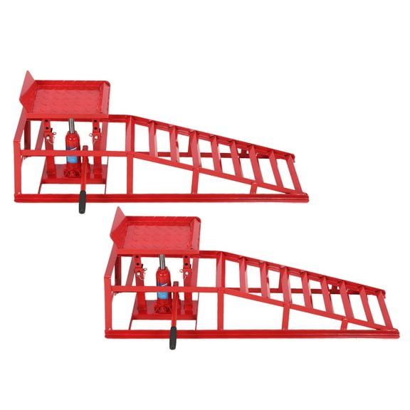 Towallmark 2 Pack Hydraulic Car Ramps, Heavy-Duty Vehicle Ramps with 5T / 11000lbs Load Capacity, Adjustable Lift Height 9.48" to 16.21", Home Garage,Vehicle Auto Garage