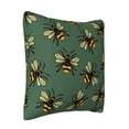 thumbnail image 2 of ZICANCN Vintage Bee Blue Texture Throw Pillow Covers, Bed Couch Sofa Knit Decorative Pillow Covers for Living Room Farmhouse, 22"x22", 2 of 8