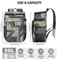thumbnail image 3 of Insulated Cooler Backpack,Insulated Backpack Insulated Leak Proof Travel Cooler Bag Waterproof Lunch Picnic Beach Work Trip Thermal Bag Drink Beverage Beer Bag Cooler marble Modern Geometric Flowers A, 3 of 6