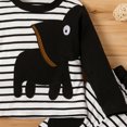 thumbnail image 4 of Gerichy Toddler Baby Boy Clothes Fall Winter Outfit, Toddler Boys Girls Winter Long Sleeve Elephant Print Blouse Tops Striped Pants 2PCS Outfits Clothes Set, 4 of 4