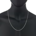 thumbnail image 3 of 1.9mm Rhodium Plated Silver Braided Wheat Chain Necklace, 24 inches, 3 of 7