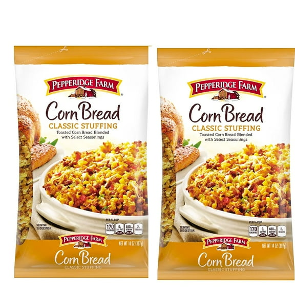 Pepperidge Farm-Corn Bread - Classic Stuffing - Pack of 2, 12oz Bags For holiday meals or everyday dinners, enjoy, Turkey Poultry Casserole | Holiday Thanksgiving Christmas Dinner