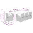 thumbnail image 2 of vidaXL 9 Piece Patio Dining Set with Cushions Gray Poly Rattan, 2 of 9