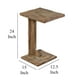 thumbnail image 5 of Mesa auxiliar en C Benzara Dazy, madera rústica de caoba, 38 x 32 cm, 5 of 6