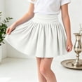 thumbnail image 2 of UAYOTSE Girls Skirts Elastic Flared Plain Tennis Skater Skirts with Built-in Shorts Kids Active Flowy Skorts,Sizes 5-6 Years, 2 of 5