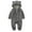 Gray, variant on WIBACKER Newborn Baby Jumpsuit Bear Footed Hooded Fleece Rompers Long Sleeve Onesies Outwear Outfits