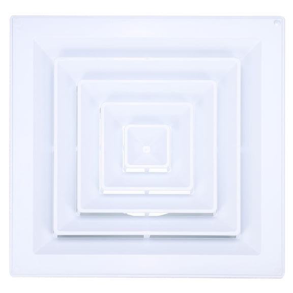 Uxcell Square Air Vent Cover 15.7 x 15.7 inch, 1pcs Plastic Air Diffuser with Square-to-Round Adapter, White
