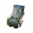 thumbnail image 4 of Nature Soft Flannel Fleece Throw Blanket, Clouds over Moving River Landscape with Meadows Grass Clear Sky Daytime, Cozy Plush for Indoor and Outdoor Use, 50" x 60", Green Blue White, by Ambesonne, 4 of 6