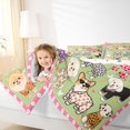 thumbnail image 4 of Homewish Chic Pet Dog 7-Piece Twin Bedding,Heart Floral Leopard Print Bedding Comforter Set,Green,Polkadot Reversible, 4 of 8