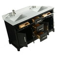 thumbnail image 4 of Vanity Art 60 inch double sink bathroom vanity set with super white engineered marble top., 4 of 9