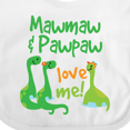 thumbnail image 4 of Inktastic Mawmaw and Pawpaw Love Me Boys Baby Bib, 4 of 4