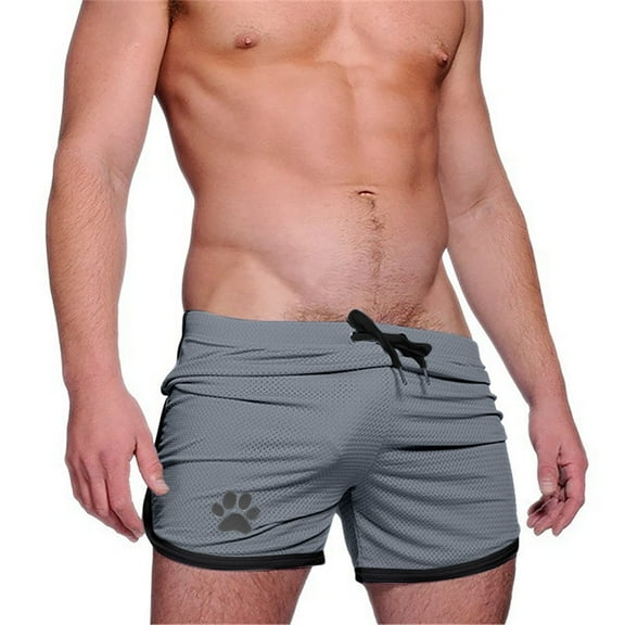 Elvqul Mens Shorts Quick Drying Under $10 Dark Gray Sports Gym Shorts for Men Graphic