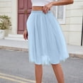 thumbnail image 5 of BRDFRL Women A-Line Tulle Skirt Tutu Knee Length Blue M, 5 of 6