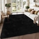 thumbnail image 1 of Alfombra Shag Suave y Antideslizante, Tapete Lavable para Recámara, Sala, Habitación Infantil, Guardería, Dormitorio Universitario, Recepción – Múltiples Tamaños, Color Negro, 1 of 8