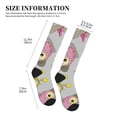 thumbnail image 2 of Lsque Cartoon Owls Pattern Sport Compression Socks for Men & Women 15-20 mmHg Knee High Nurse Pregnant Running Medical and Travel Athletic, 2 of 6