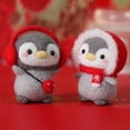 thumbnail image 3 of Unfinished Felt Kit Penguin Wool Needle Felt Kit Package DIY Handmade Doll Toy, 3 of 7