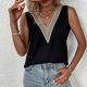 thumbnail image 3 of Camisetas Sin Mangas Cortas Lady Camisole Vest Casual Style Tank Top Vest V Neck Daily Outfit (Negro XXL) Ygjytge para Mujer Negro T M, 3 of 5