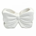 thumbnail image 2 of ACDANC Ceramic Toothbrush Holder With Bow Design Elegant Bathroom Organizer For Toothbrushes&Toothpaste Glossy Vanity Storage (5.32.23.5"es) (White), 2 of 7