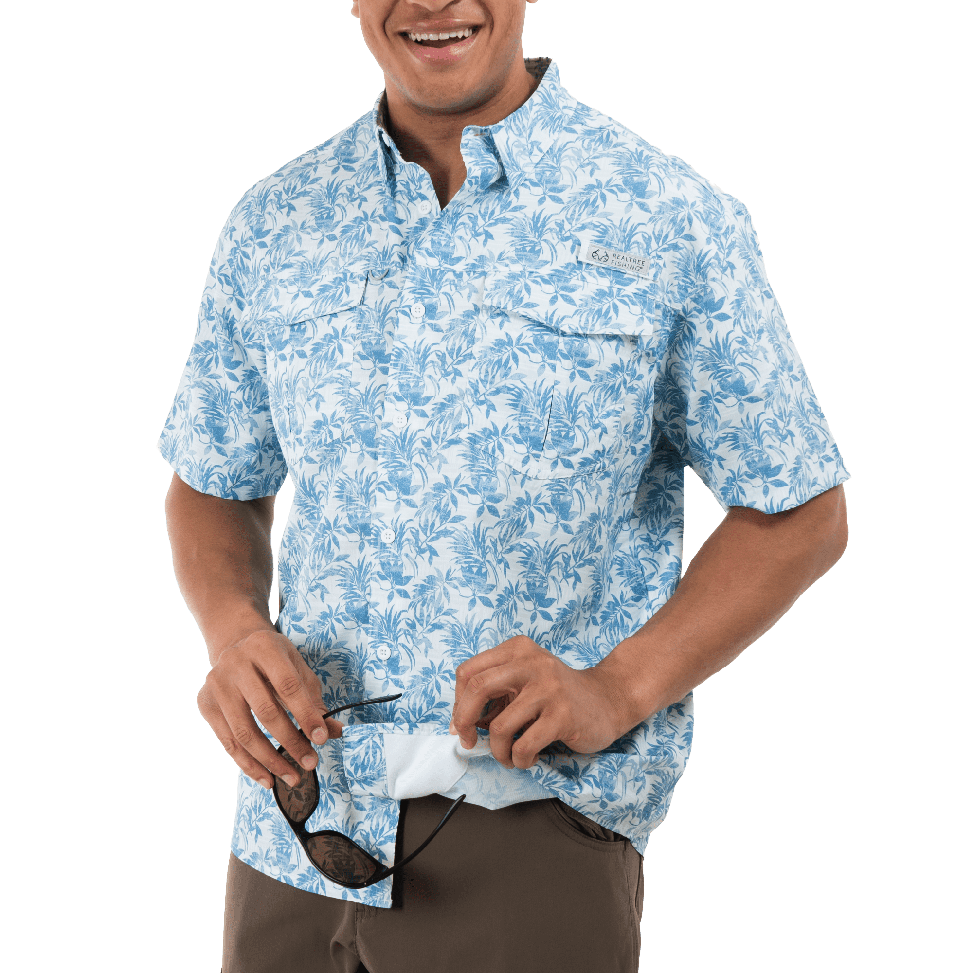 Realtree Men's Tribal Lagoon Large Short Sleeve Guide Shirt