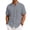BE31_Gray, variant on Men's Short Sleeve Shirt Casual Solid Color Mandarin Collar Button Down Shirt Summer Beach Vacation Loose Fit Tops Gray M