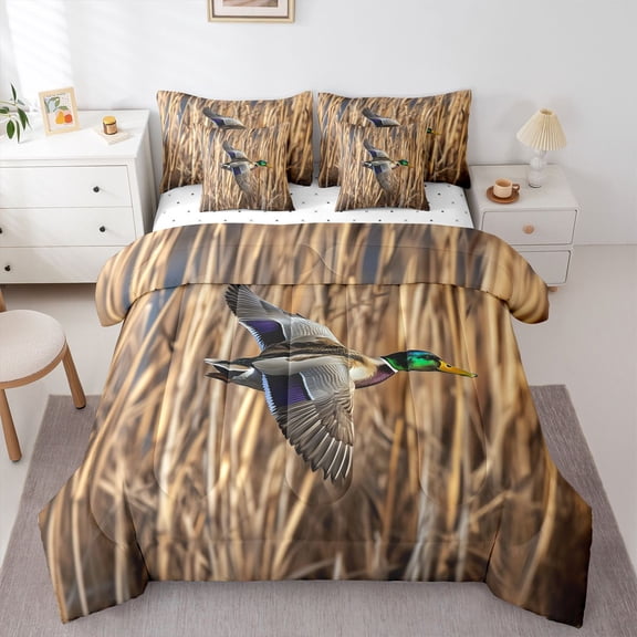 Castle Fairy Boys Girls Mallard Duck Twin Bedding Sets,River House Bedding Comforter Set