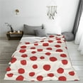 thumbnail image 5 of Fuzoiu Abstract Red Polka Dot Print Ultra-Soft Micro Fleece Blanket,All Seasons Flannel Throw, Lightweight Blanket for Bed, Sofa, Couch, Movie Night, Camping, and Travel-80"x60", 5 of 7