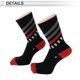 thumbnail image 3 of Calcetines de ciclismo únicos, transpirables, moldeadores, absorbentes de sudor, desodorantes, anti-fricción, rojo negro, tamaño L, 1 par, 3 of 6