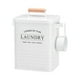 thumbnail image 3 of Almacenamiento de detergente en polvo, decoración rústica para cocina y baño, moderno, rectangular, de metal blanco, 3 of 9