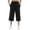 Black, variant on Women's 20" Scuba Capri Sweatpants, High Waisted Straight Leg Pants