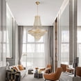 thumbnail image 4 of Denest French Empire Dimmable 9 Light K9 Crystal Kitchen Home Office Flush Mount Ceiling Light Fixture, 4 of 15